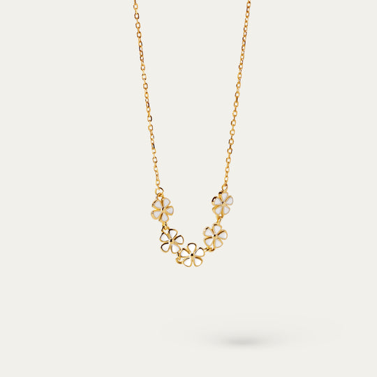Daza Enamel Necklace (18K Gold Vermeil)