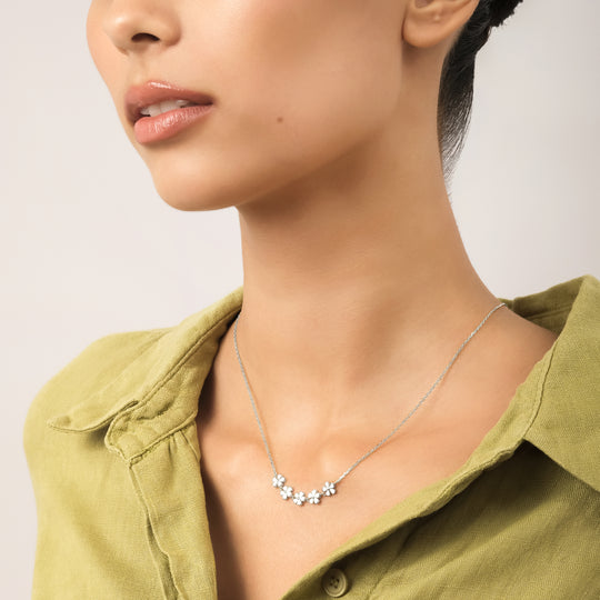 Daza Enamel Necklace (925 Sterling Silver)