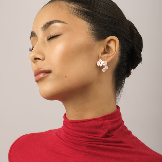 Des Enamel Studs (18K Gold Brass)