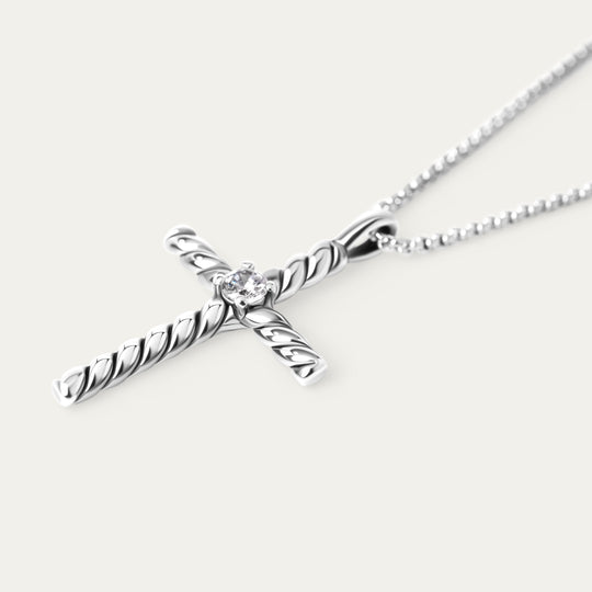Dondi CZ Necklace (Silver Brass)
