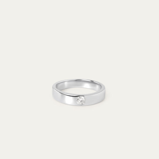 Emani 0.30ct Moissanite Ring (925 Sterling Silver, Size 10)