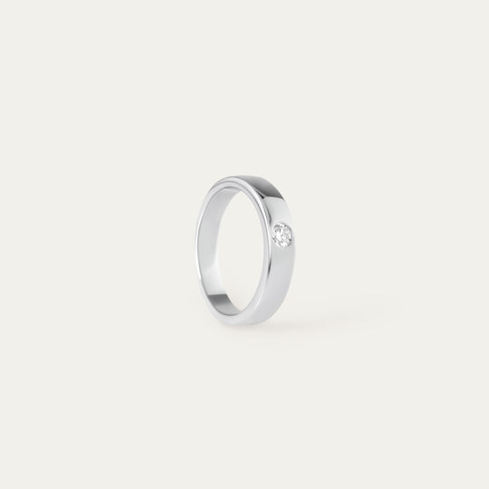 Emani 0.30ct Moissanite Ring (925 Sterling Silver, Size 11)