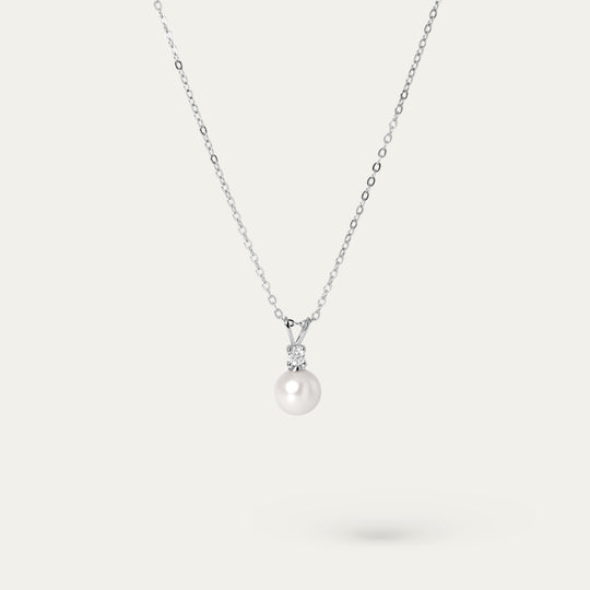 Erli 0.10ct Moissanite Necklace (925 Sterling Silver)