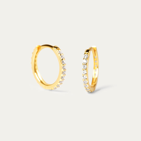 Estona Tiny CZ Hoops (18K Gold Vermeil)