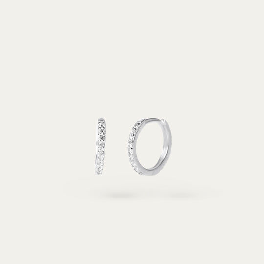 Estona Tiny CZ Hoops (925 Sterling Silver)