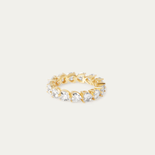 Eterna CZ Ring (18K Gold Vermeil, Size 6)