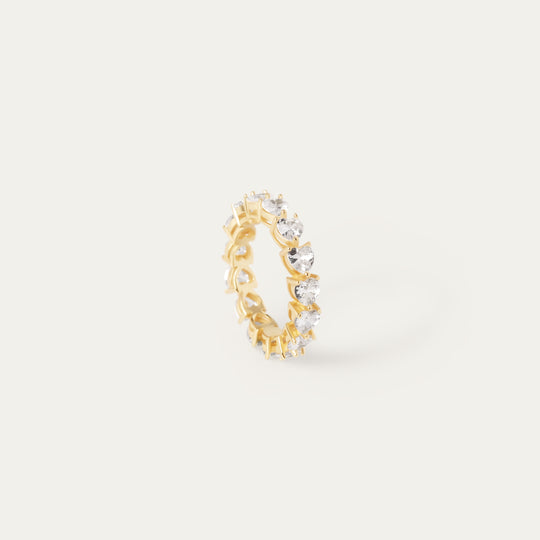 Eterna CZ Ring (18K Gold Vermeil, Size 4)