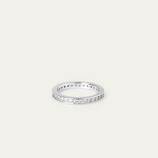 Ethera 0.70ct Moissanite Ring (925 Sterling Silver, Size 4)