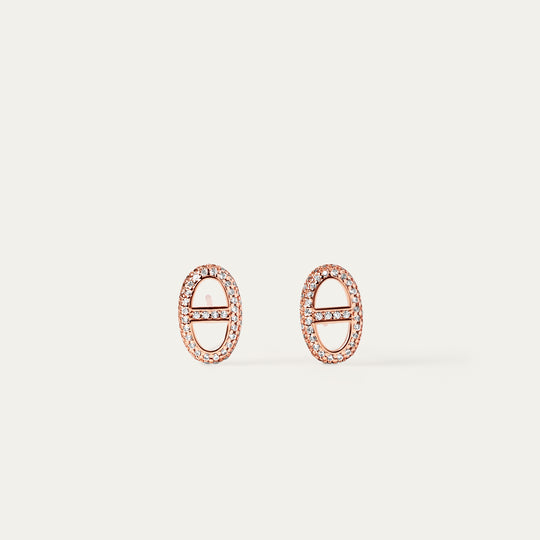 Evi Teeny-Tiny CZ Studs (18K Rose Gold Brass)