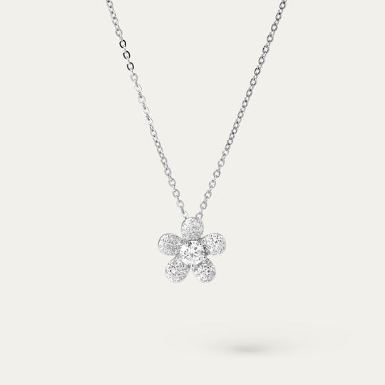 Falora 0.50ct Moissanite Necklace (925 Sterling Silver)