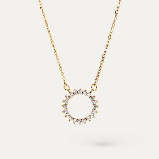 Fele CZ Necklace (18K Gold Brass)