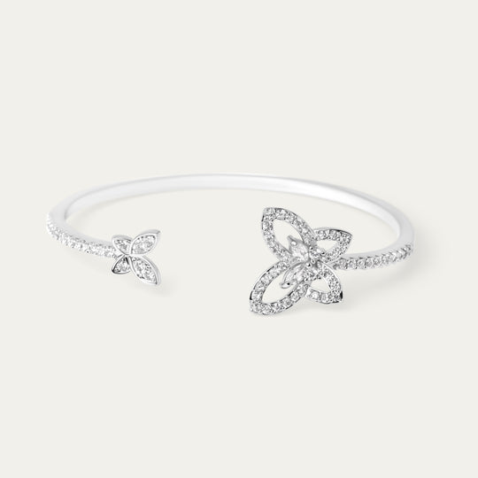 Filipo CZ Bangle (Silver Brass)