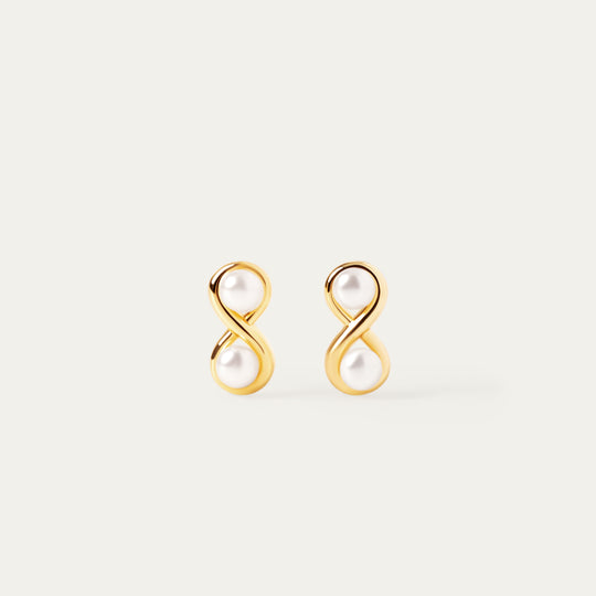 Fini Pearl Studs (18K Gold Brass)