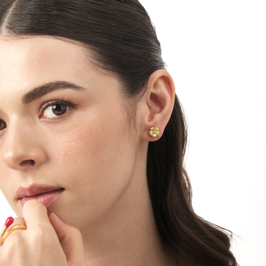 Folen CZ Studs (18K Gold Vermeil)
