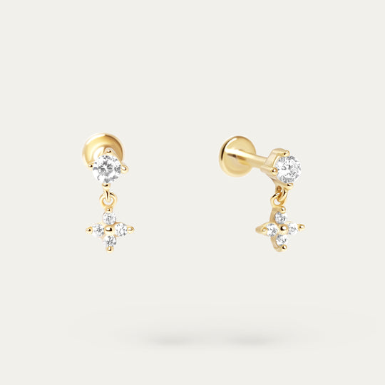 Fow CZ Studs (18K Gold Vermeil)