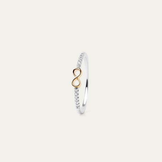 Fya CZ Ring (Two-Tone Gold Vermeil, Size 5)