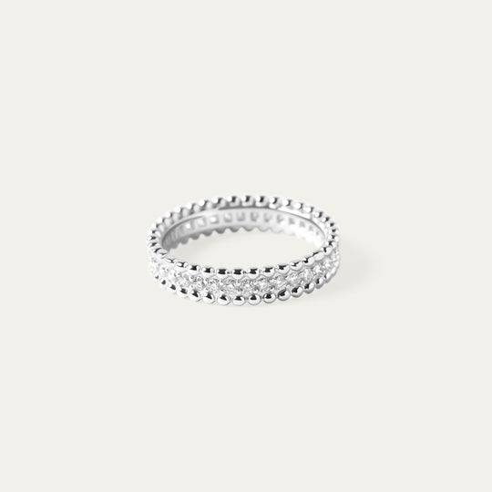 Gan 1.2ct Moissanite Ring (925 Sterling Silver, Size 6)