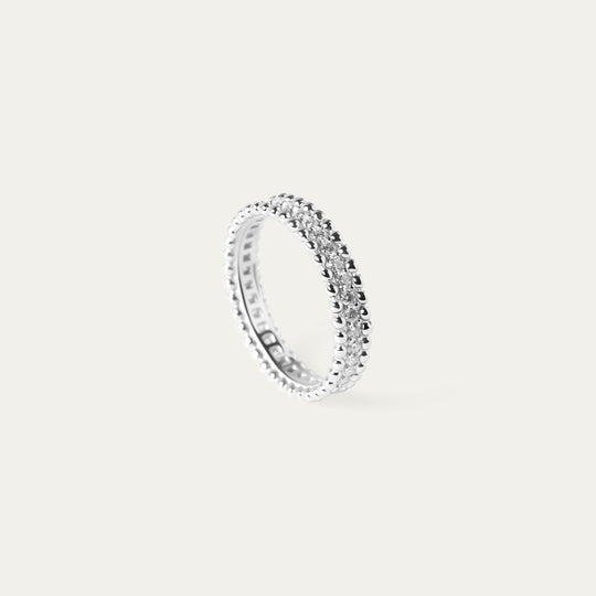 Gan 1.2ct Moissanite Ring (925 Sterling Silver, Size 8)