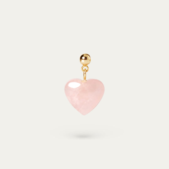 Gigi Rose Quartz Charm (18K Gold Vermeil)