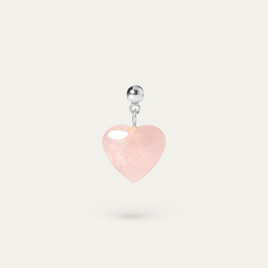 Gigi Rose Quartz Charm (925 Sterling Silver)