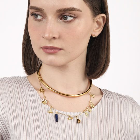 Gigi Tiger's Eye Charm (18K Gold Vermeil)