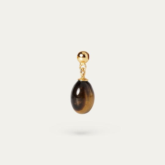 Gigi Tiger's Eye Charm (18K Gold Vermeil)