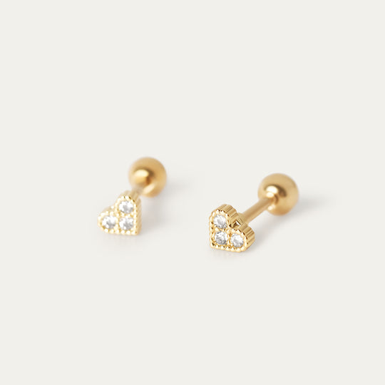 Hani CZ Studs (18K Gold Stainless Steel)