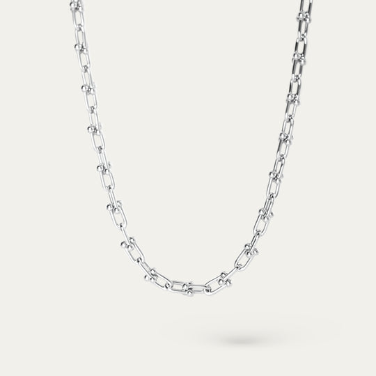 Haru Long Necklace (Silver Brass)