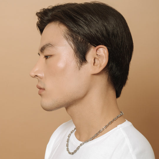 Haru Long Necklace (Silver Brass)