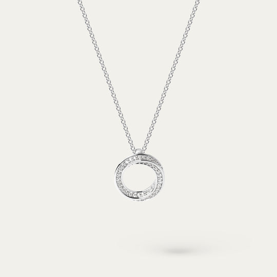 Hyana CZ Necklace (Silver Brass)