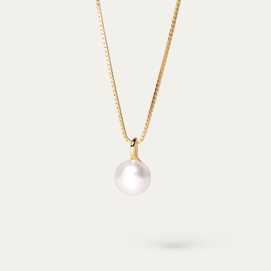 Iman Teeny-Tiny Pearl Necklace (18K Gold Vermeil)
