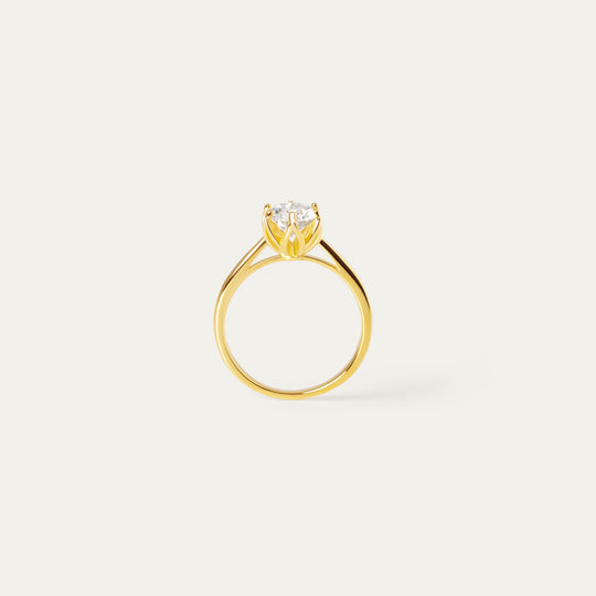 Issi 1.0ct Moissanite Ring (18K Gold Vermeil, Size 11)