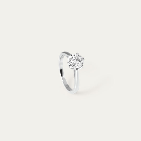 Issi 1.0ct Moissanite Ring (925 Sterling Silver, Size 4)