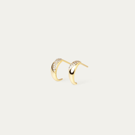 Iya CZ Hoops (18K Gold Vermeil)