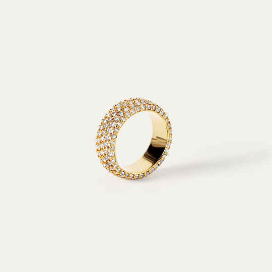 Jami CZ Ring (18K Gold Brass, Size 7)