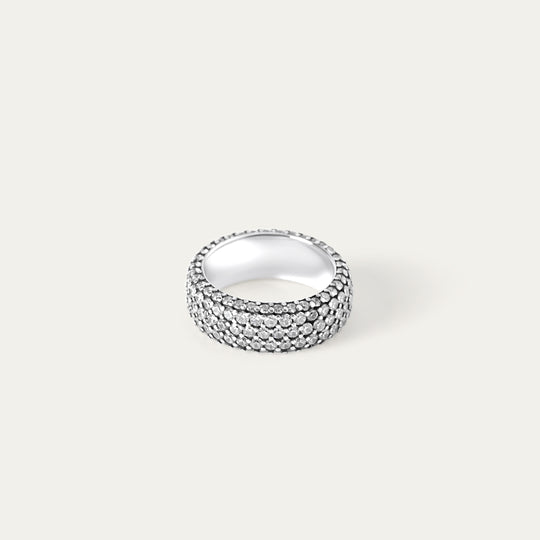 Jami CZ Ring (Silver Brass, Size 4)