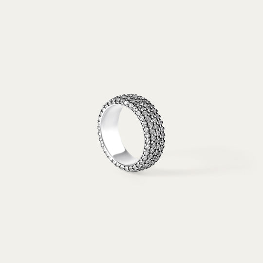 Jami CZ Ring (Silver Brass, Size 5)