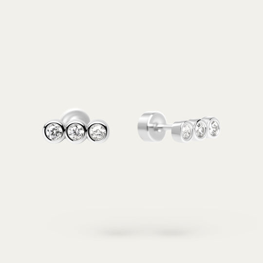 Kelia CZ Studs (Stainless Steel)