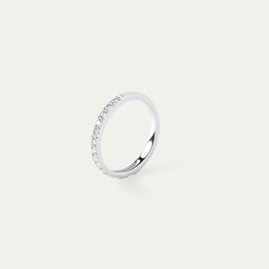 Kerr 0.40ct Moissanite Ring (925 Sterling Silver, Size 4)