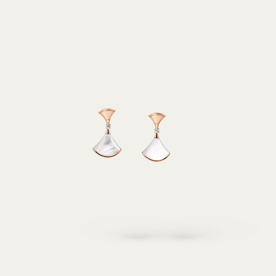 Lari Mother of Pearl Earrings (18K Rose Gold Brass)