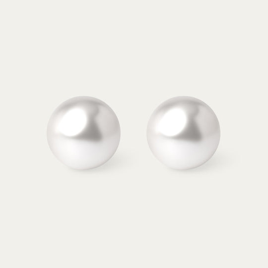 Lese Pearl Studs (18K Gold Brass, Ivory)