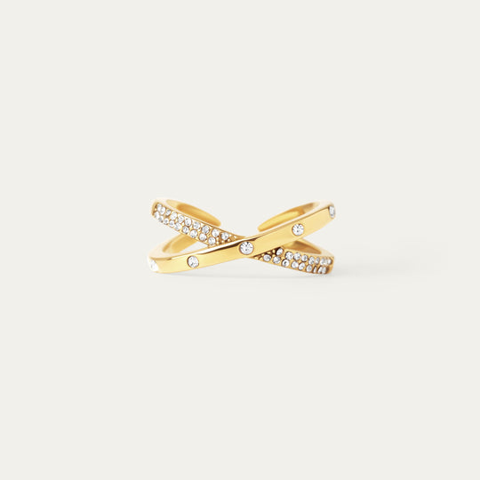 Leva CZ Ring (18K Gold Stainless Steel)