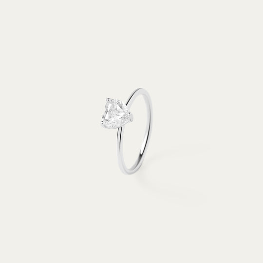Liss 1.0ct Moissanite Ring (925 Sterling Silver, Size 9)
