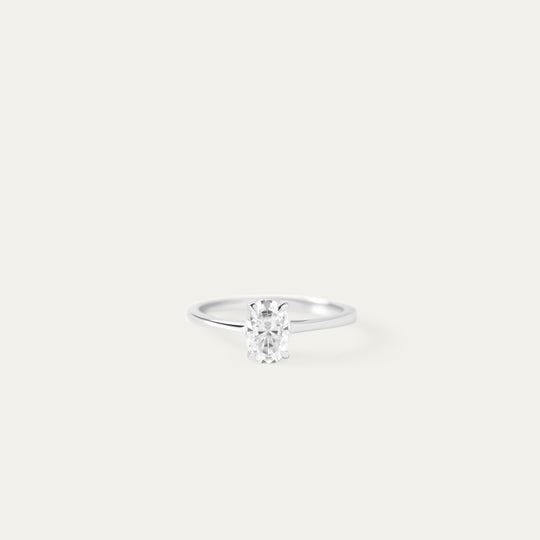 Livia 1.0ct Moissanite Ring (925 Sterling Silver, Size 7)