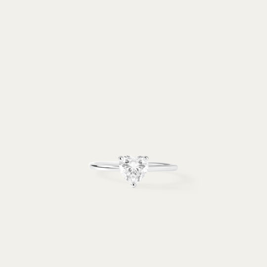Liss 1.0ct Moissanite Ring (925 Sterling Silver, Size 8)