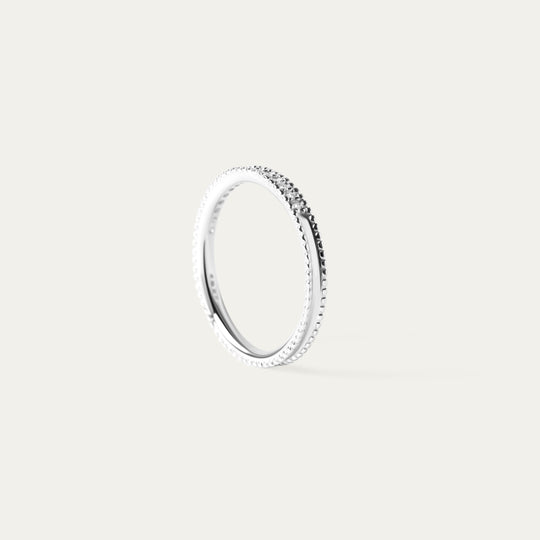 Meli 0.15ct Moissanite Ring (925 Sterling Silver, Size 6)