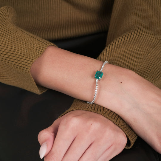 Mera CZ Bracelet (Silver Brass)