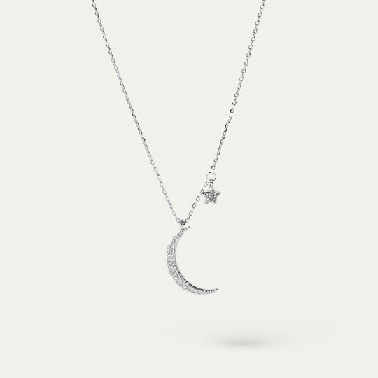 Mona CZ Necklace (Silver Brass)