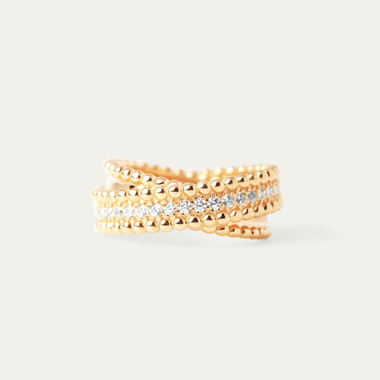 Mowla CZ Ring (18K Rose Gold Vermeil, Size 7)
