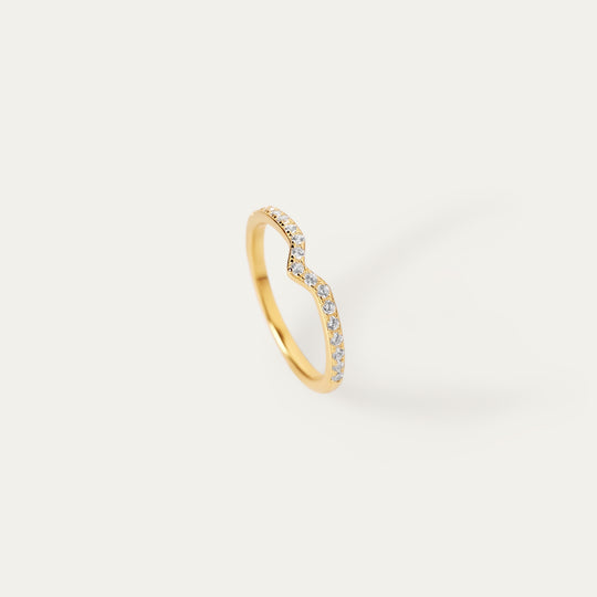 Nada For Her CZ Ring (18K Gold Vermeil, Size 10)